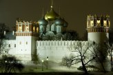 Evening view of Novodevichy Convent in Moscow, UNESCO world heritage site