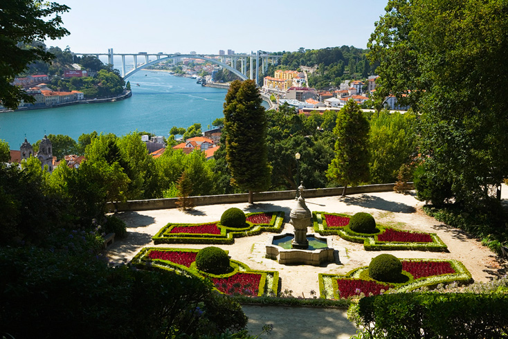 Crystal Palace Gardens, Porto, overlooking the Douro River.