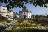 Public gardens in the old town of Barcelos, northern Portugal