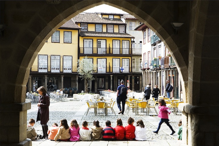 Children on a school trip to Guimaraes, whose old town is a UNESCO World Heritage Site. Children on a school trip to Guimaraes, whose old town is a UNESCO World Heritage Site.