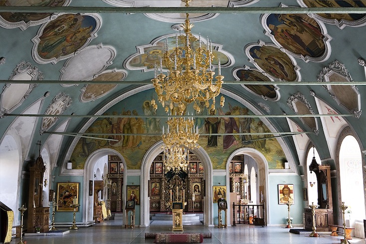 Interior of the Sergei Radonezhsky church, part of Vysoko-Petrovsky Monastery, Moscow Interior of the Sergei Radonezhsky church, part of Vysoko-Petrovsky Monastery, Moscow