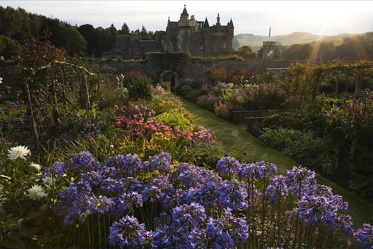 Evening in the walled garden at Abbotsford, Scottish Borders Evening in the walled garden at Abbotsford, Scottish Borders